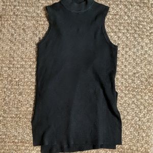Sleeveless Mock Turtleneck Dark Green